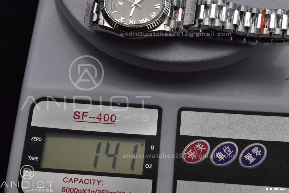 vr3255 DayDate Edition Efficient Weight) 36 on Roman Bracelet Steel V5 Grey Dial (Gain President 684 Best SS QF 904L 1120